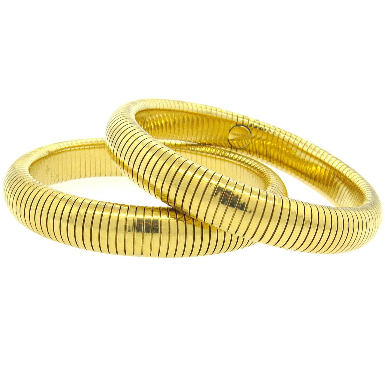 Forstner Retro Gold Flexible Bangle Bracelet Set