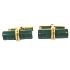 Tiffany & Co Malachite Gold Cufflinks