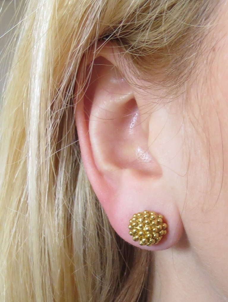 Julius Cohen Gold Stud Earrings 1