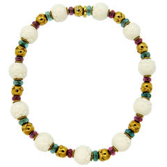 Bulgari Impressive Chandra Ceramic Tourmaline Gold Necklace 8