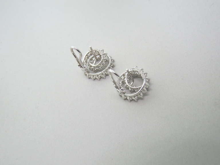 tiffany swirl diamond earrings