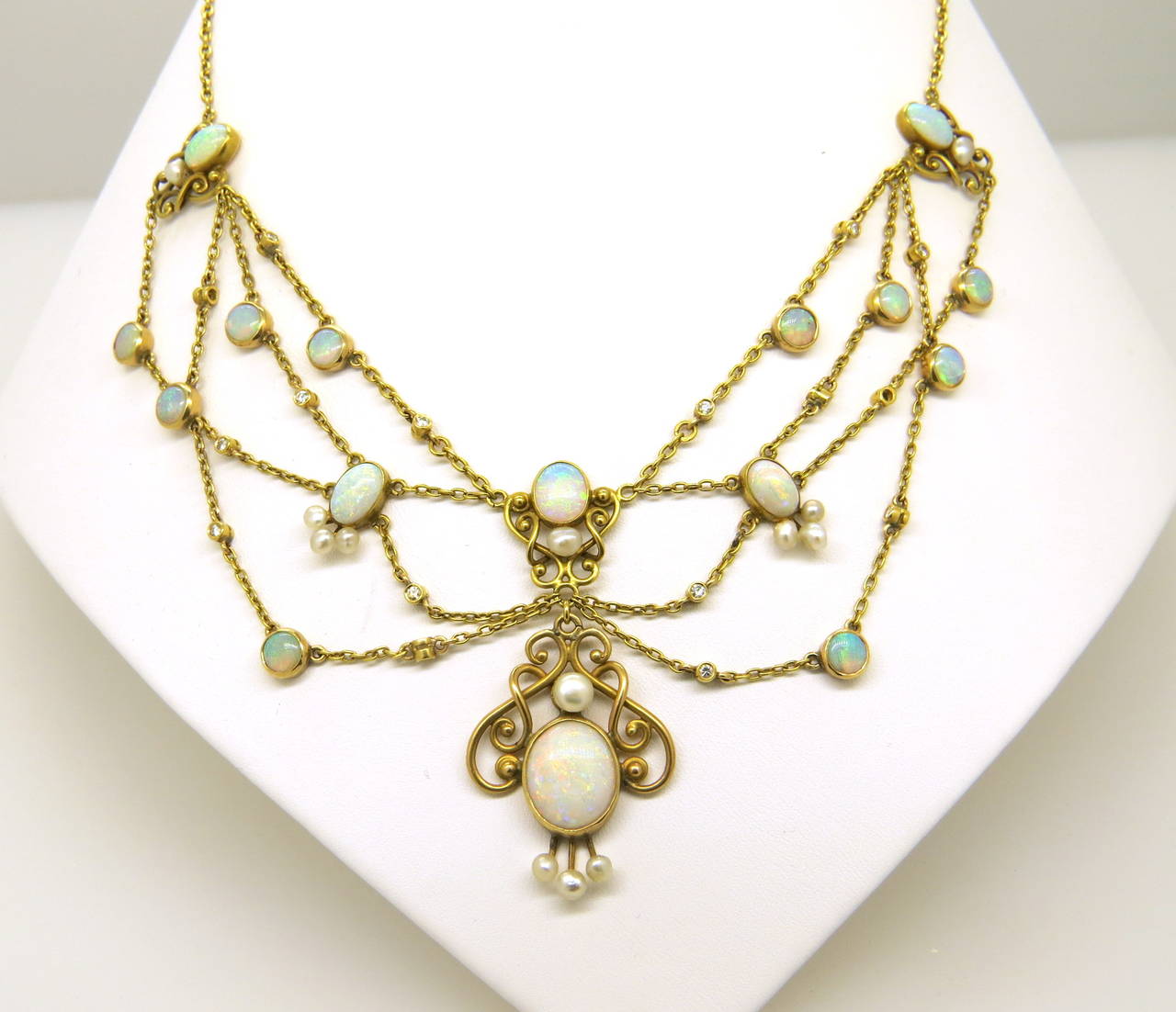 antique opal necklace