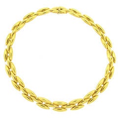 Cartier Gold Rice Link Necklace