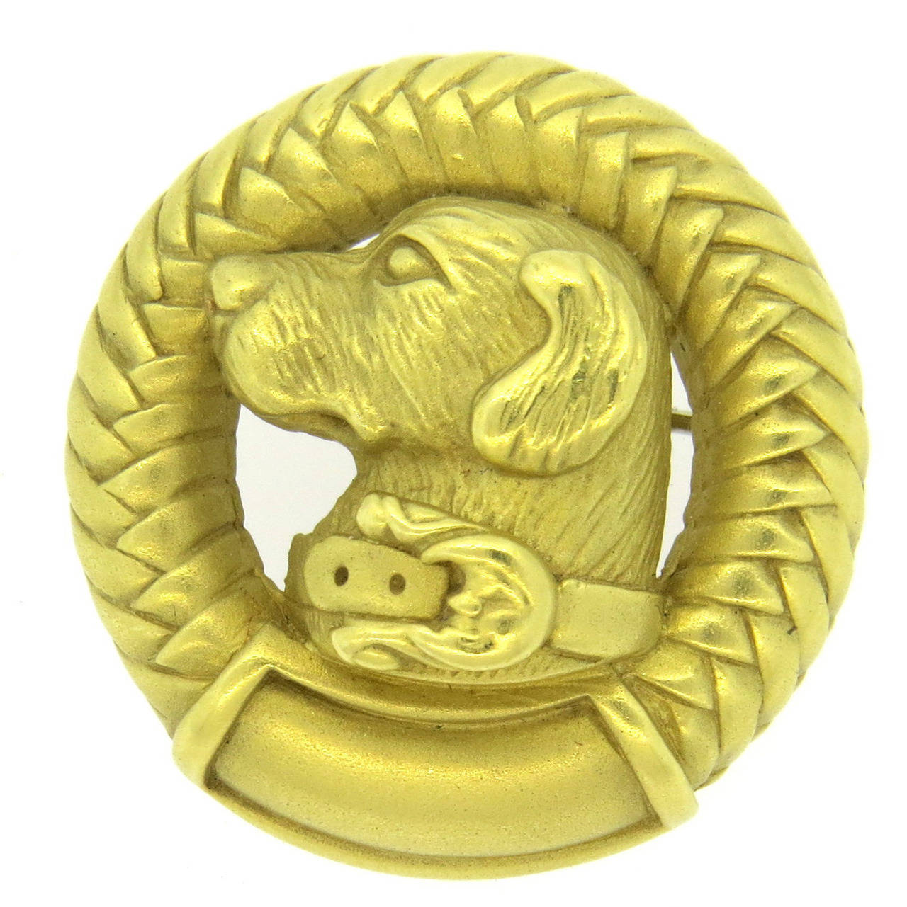 Barry Kieselstein-Cord Labrador Dog Gold Brooch Pin