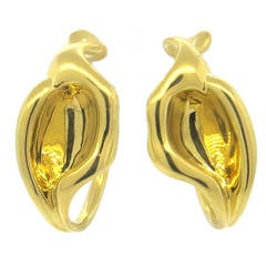 Tiffany & Co. Elsa Peretti Gold Calla Lily Earrings
