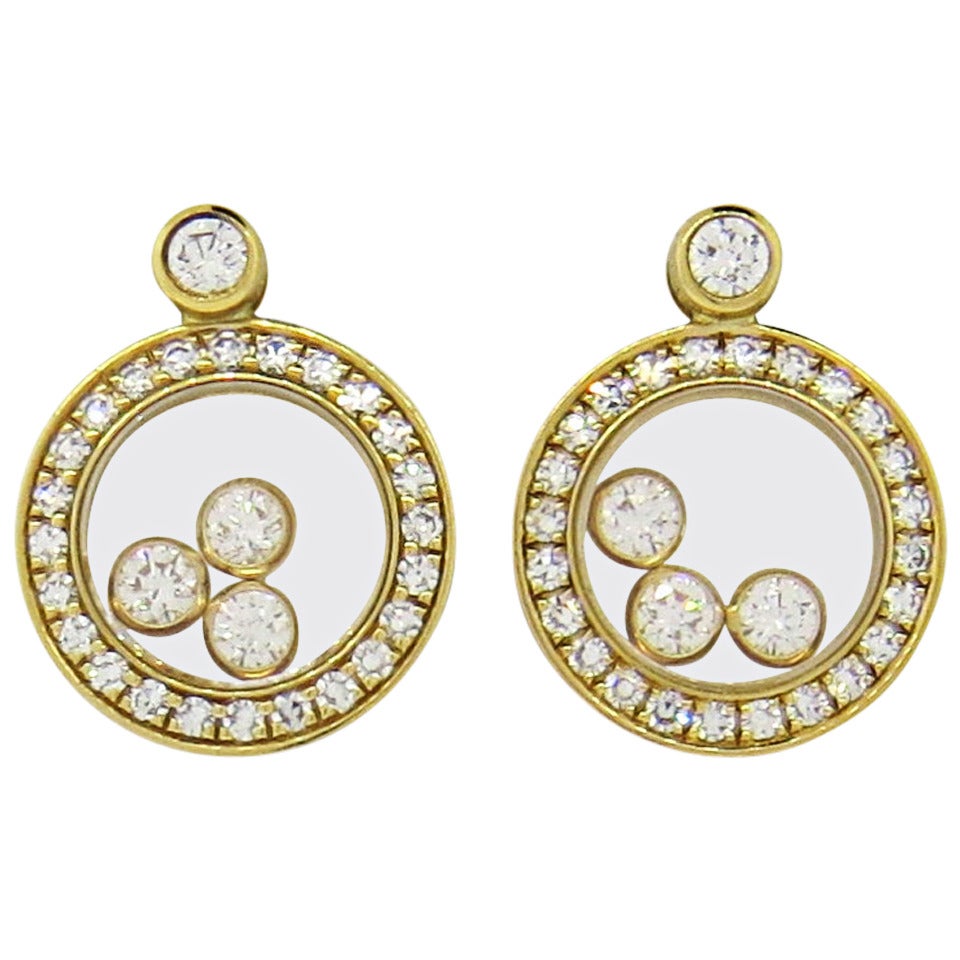 chopard gold earrings