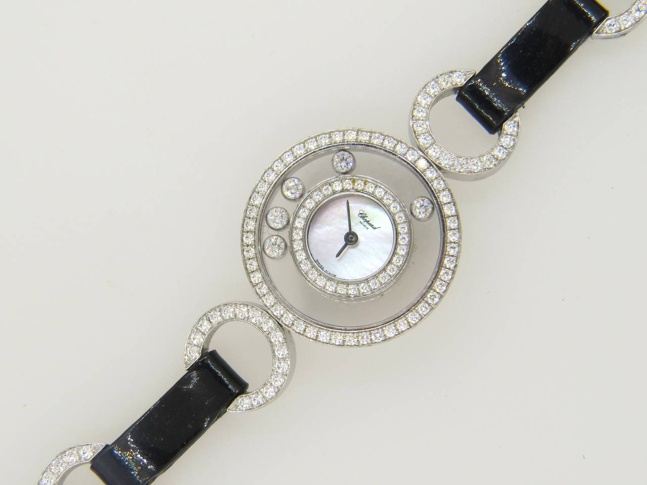 Chopard Lady's White Gold Diamond Mother-of-Pearl Dial Quartz Wristwatch 1