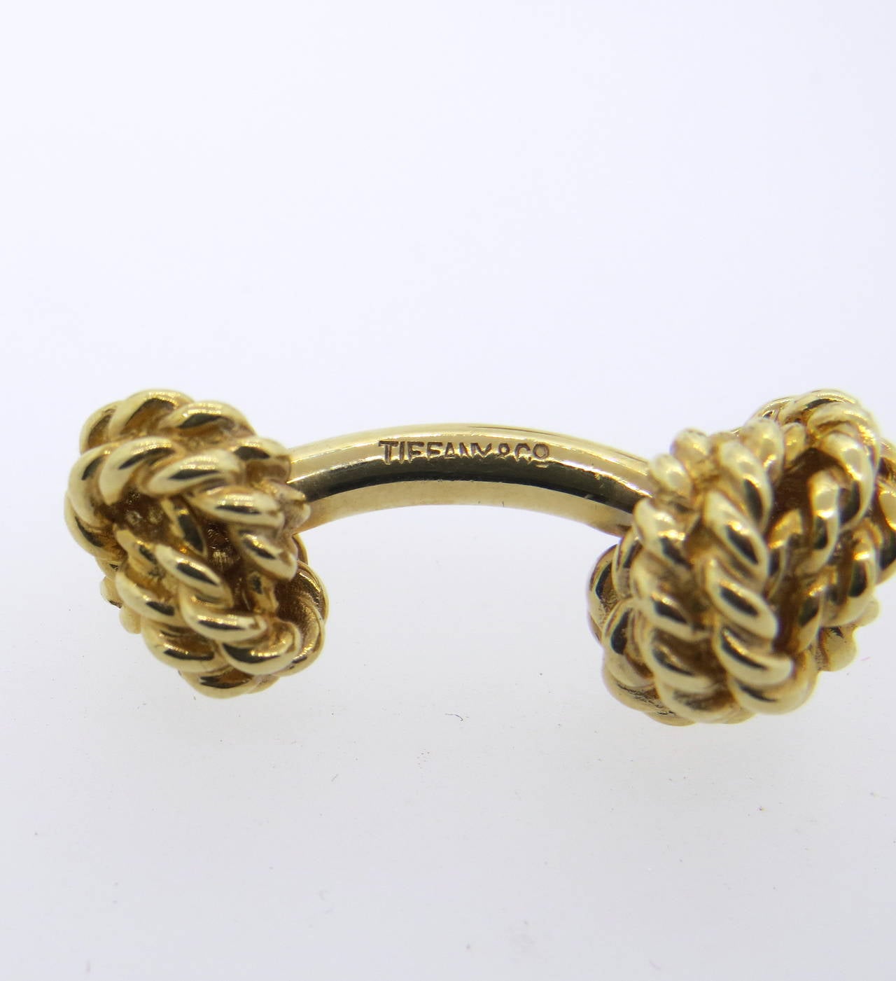 Men's Tiffany & Co Woven Knot Cufflinks For Sale