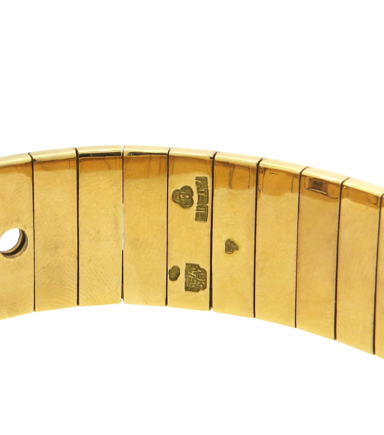 Mid Century Continental Gold Buckle Bracelet In Excellent Condition In Lambertville, NJ