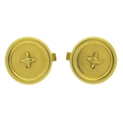 Tiffany & Co. Large Gold Button Cufflinks