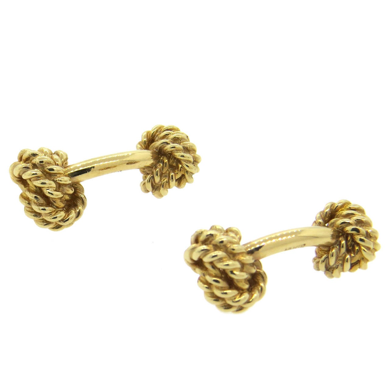 Tiffany & Co Woven Knot Cufflinks For Sale