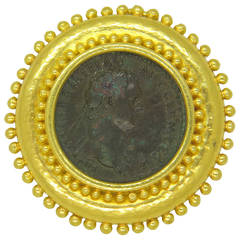 Elizabeth Locke Gold Ancient Coin Brooch Pin