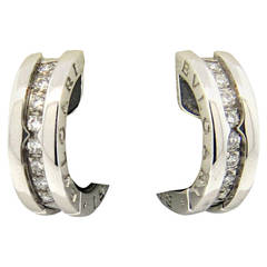 Bulgari B.Zero1 Gold Diamond Hoop Earrings