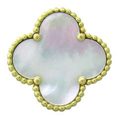 Van Cleef Arpels Magic Alhambra Gold Mother of Pearl Ring