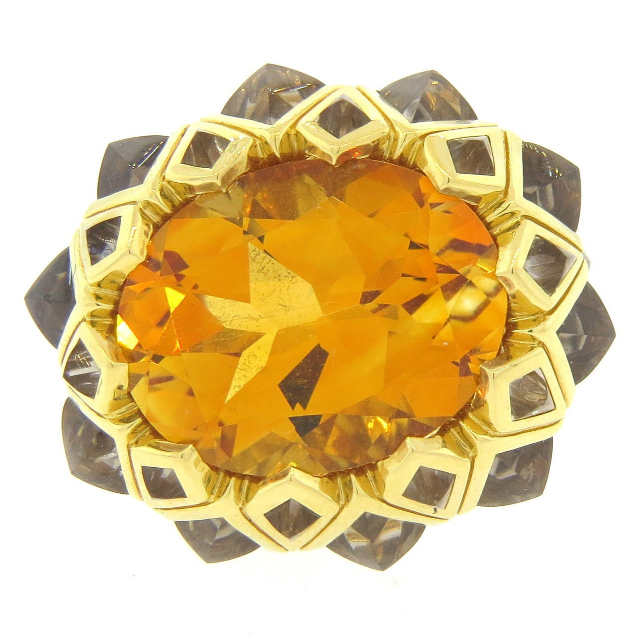 Stephen Webster Limited Edition Armadillo Citrine Quartz Gold Ring