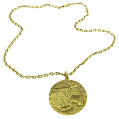 Retro 1970s Tiffany & Co. Gold Taurus Zodiac Pendant Necklace