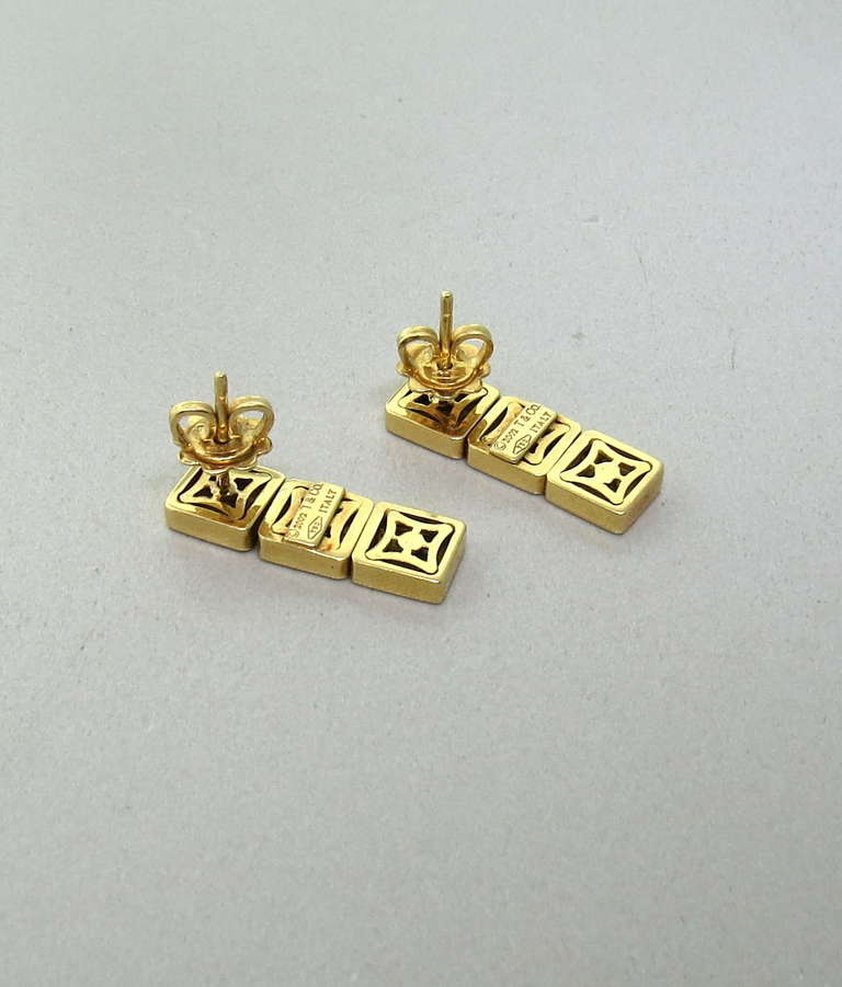 Tiffany & Co Yellow Gold Earrings In Excellent Condition In Lambertville, NJ
