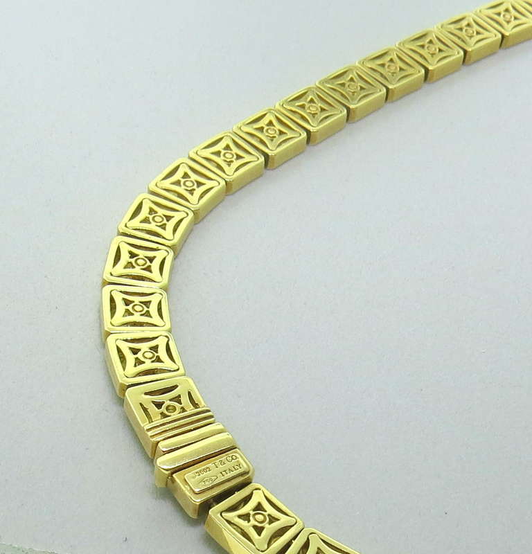 Tiffany & Co Yellow Gold Necklace In Excellent Condition In Lambertville, NJ
