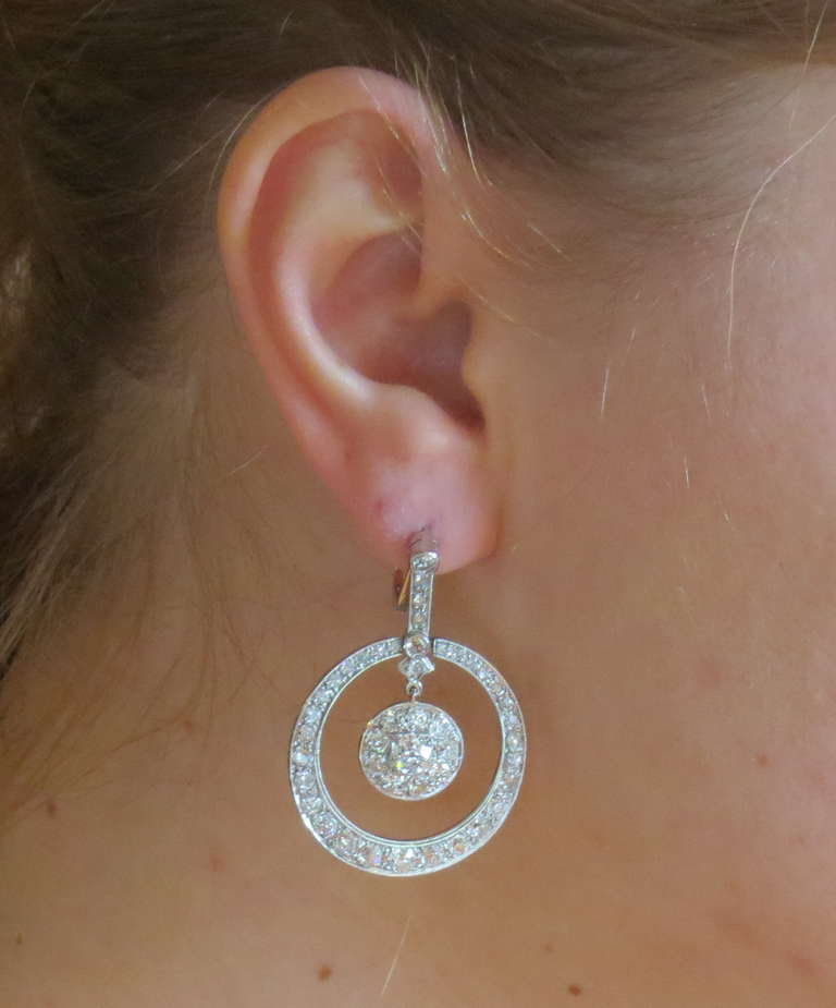 drop circles earrings