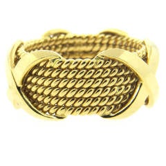 Tiffany & Co Jean Schlumberger Rope Six Row Band Ring