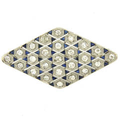 Art Deco Diamond Platinum Brooch Pin