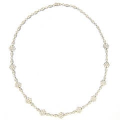 Gorgeous Tiffany & Co. 5.45 Carats Diamond Platinum Blossom Necklace