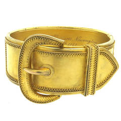 Antique Victorian Gold Buckle Bangle Bracelet