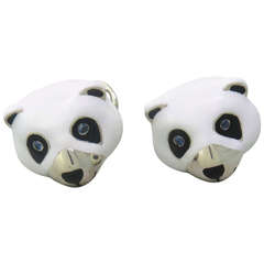 Deakin & Francis Sterling Silver Panda Bear Cufflinks