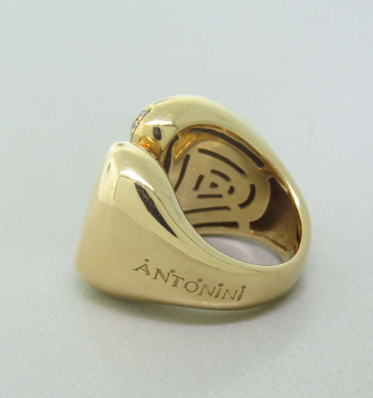Bold Antonini Gold Diamond Ring In Excellent Condition In Lambertville, NJ