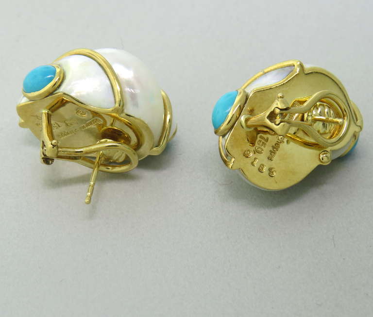 seaman schepps shell earrings