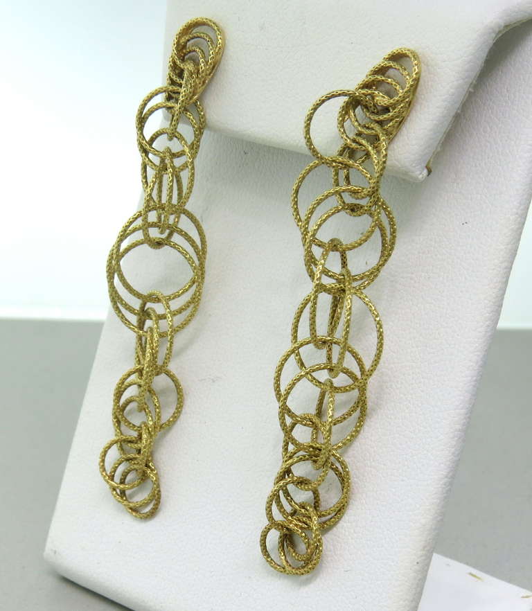 Buccellati Honolulu Gold Pendant Earrings