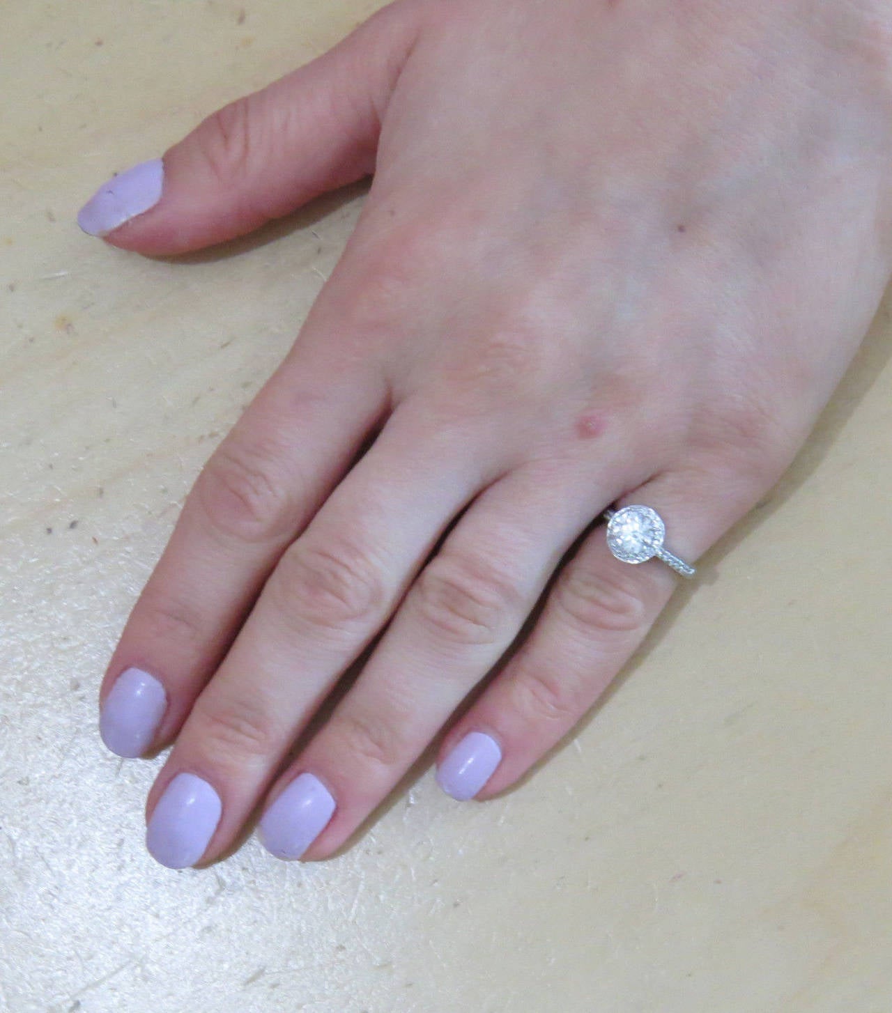 Tiffany & Co. 0.99 Carat Diamond Platinum Embrace Engagement Ring 2