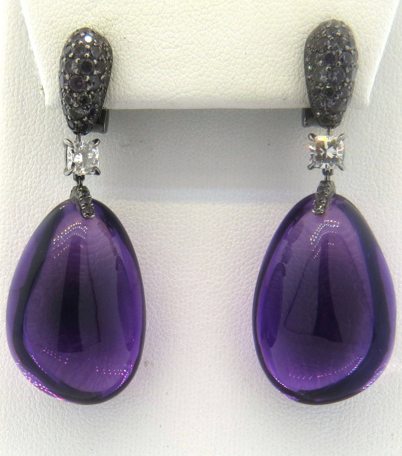 large amethyst earrings