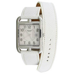 Hermes Stainless Steel Cape Cod Wrap Bracelet Wristwatch Ref CC2.710