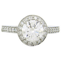 Tiffany & Co. 0.99 Carat Diamond Platinum Embrace Engagement Ring