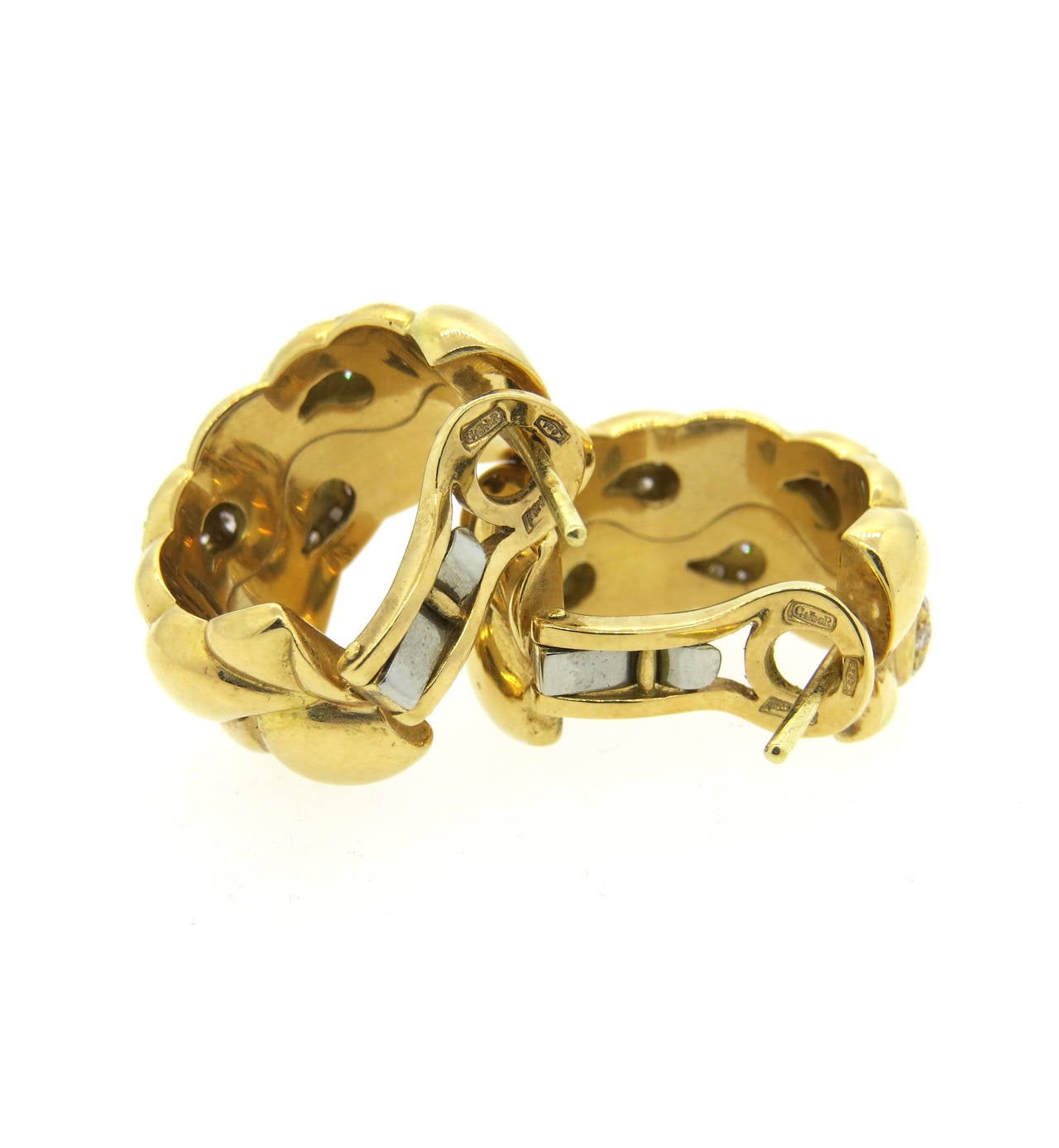 chopard diamond hoop earrings