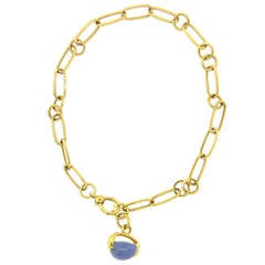 Pomellato Luna Chalcedony Gold Pendant Necklace