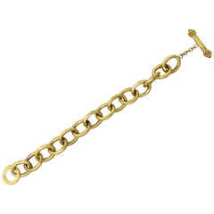 Elizabeth Locke Gold Ruby Link Toggle Bracelet