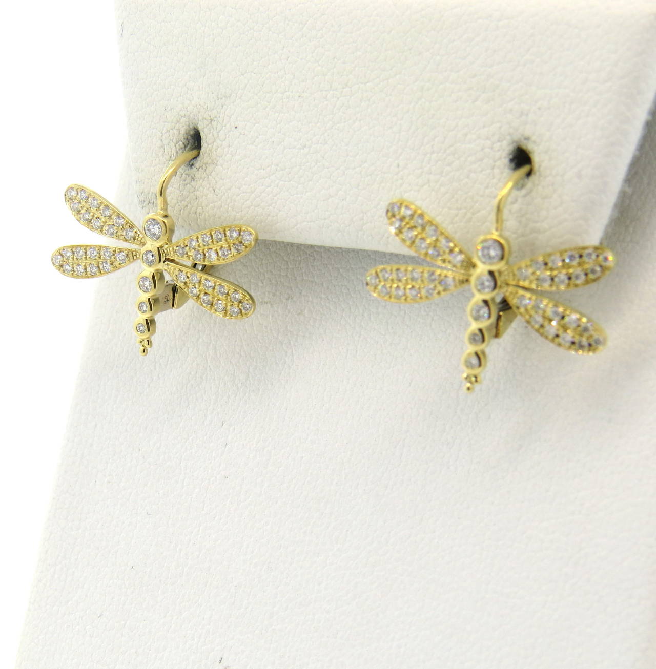diamond dragonfly earrings