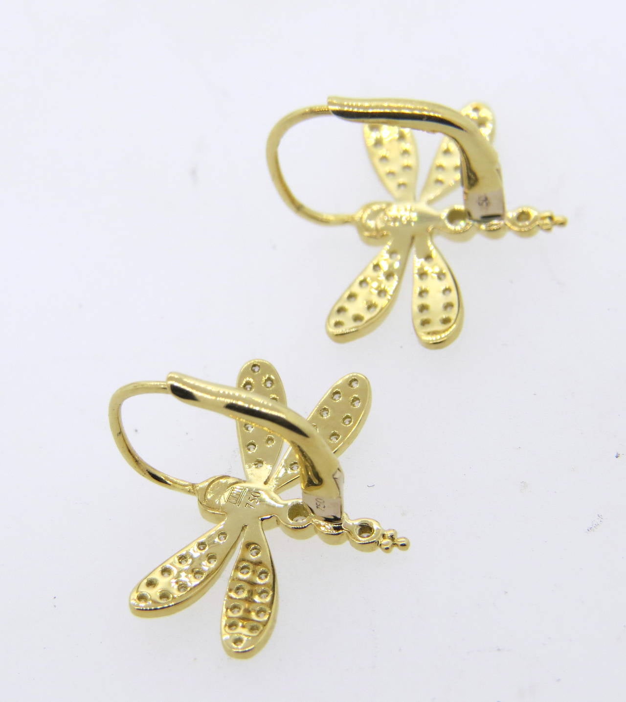 dragonfly diamond earrings