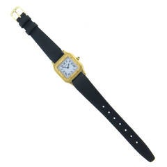 Cartier Yellow Gold Santos Mecanique Wristwatch