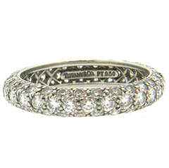 Tiffany & Co. Etoile Platinum Diamond Eternity Wedding Band Ring