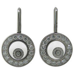 Chopard Happy Diamonds Diamond Gold Earrings 7