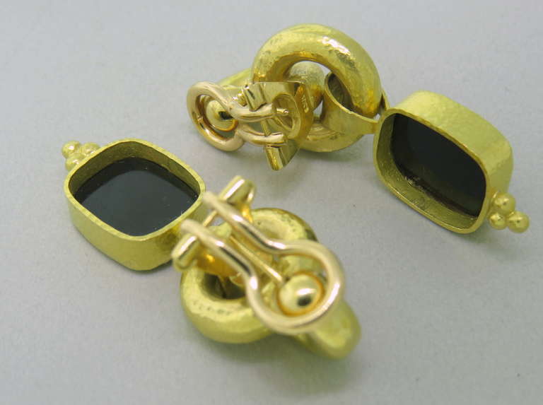 Elizabeth Locke Intaglio Earrings In Excellent Condition In Lambertville, NJ