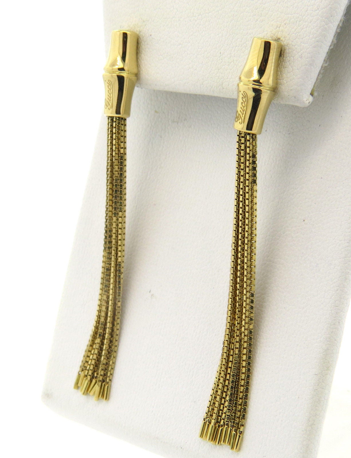 gucci bamboo earrings gold
