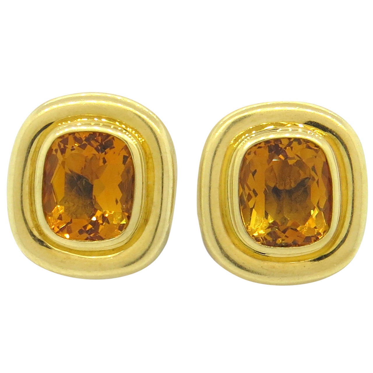 Tiffany & Co. Paloma Picasso Citrine Gold Earrings