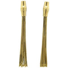 Gucci Gold Bamboo Tassel Drop Earrings