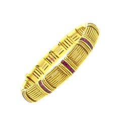 Roberto Coin Ruby Gold Bracelet