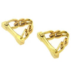 Cartier Paris Gold Stirrup Cufflinks 7