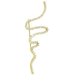 Jose Hess Diamond Gold Brooch Pin